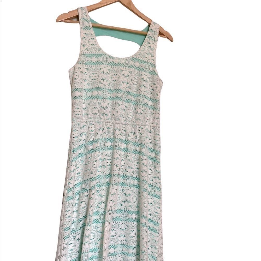 Maurices Mint & Cream Lace Dress Medium